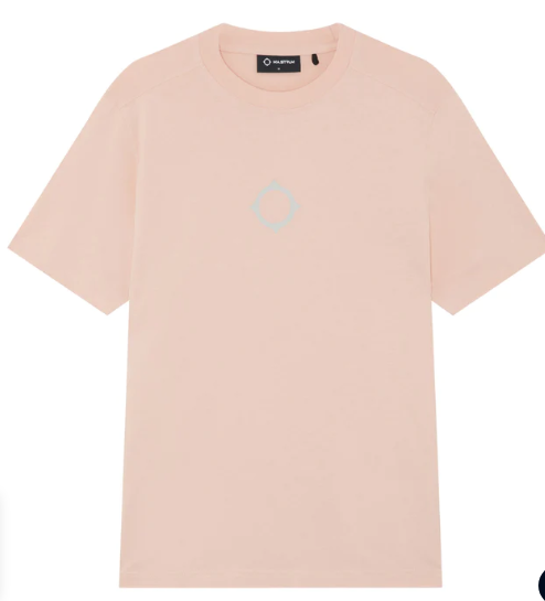 MA. Strum "Compass Print" T-Shirt Mud Pink