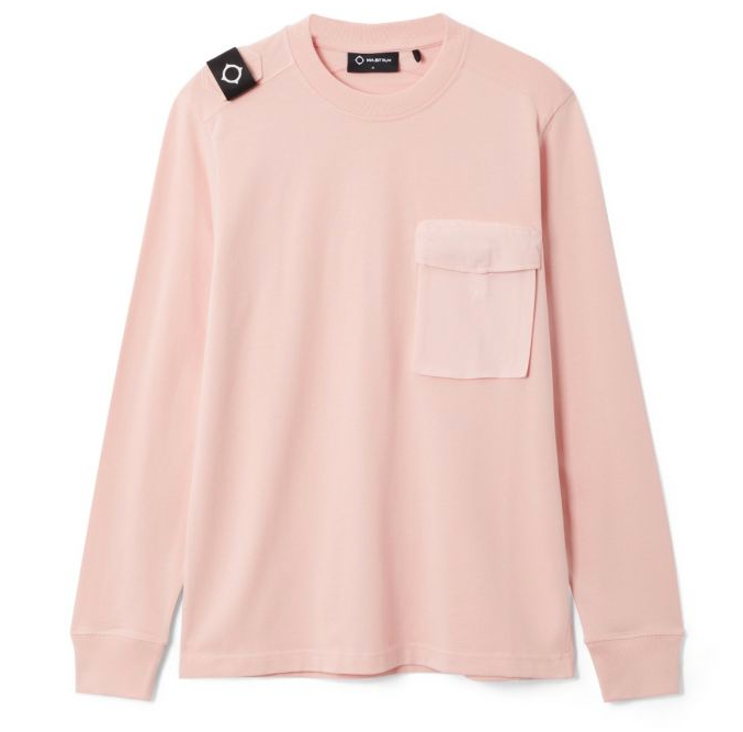 MA. Strum Long Sleeve "Cargo Pocket" T-Shirt Mud Pink