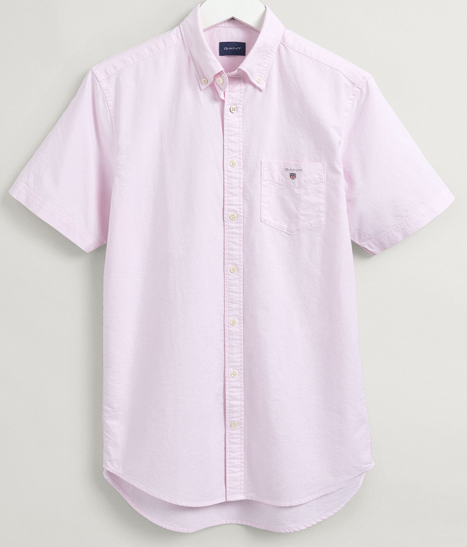 Gant Regular Oxford Shirt Short Sleeve Pink