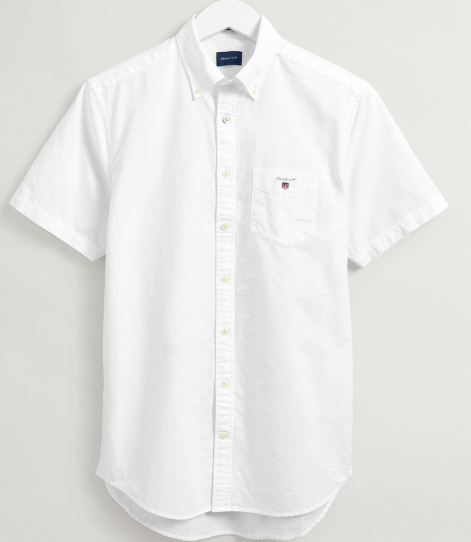 Gant Regular Oxford Shirt Short Sleeve White