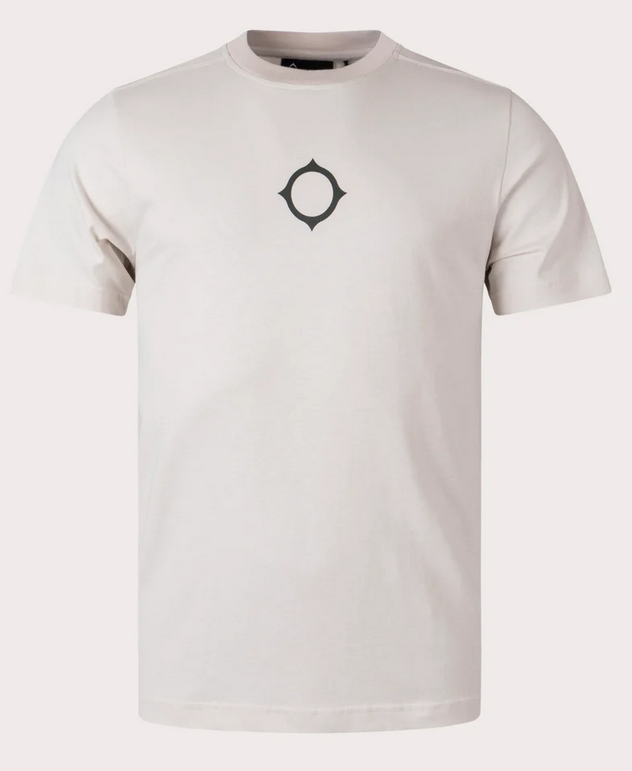 MA. Strum "Compass Print" T-Shirt Aluminium