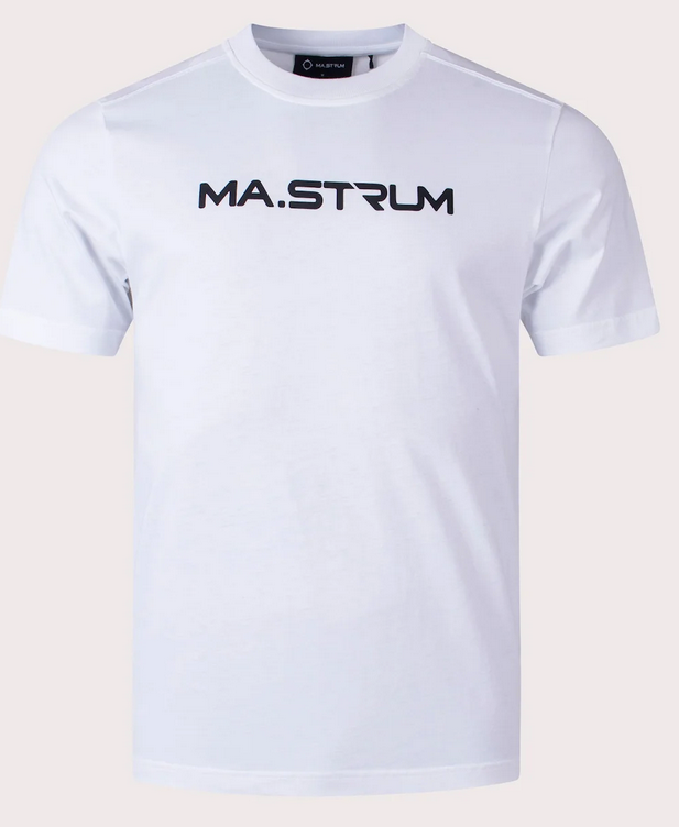 MA. Strum Chest Print T-Shirt White