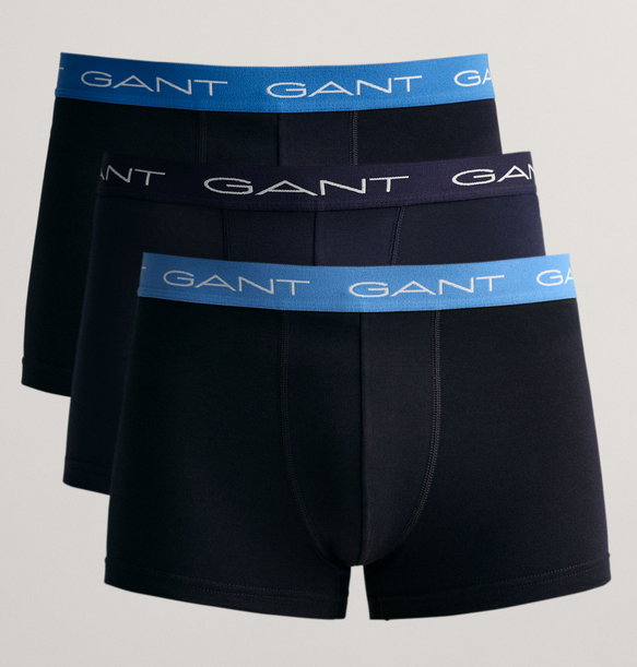 Gant Underwear 3-Pack Trunk Evening Blue