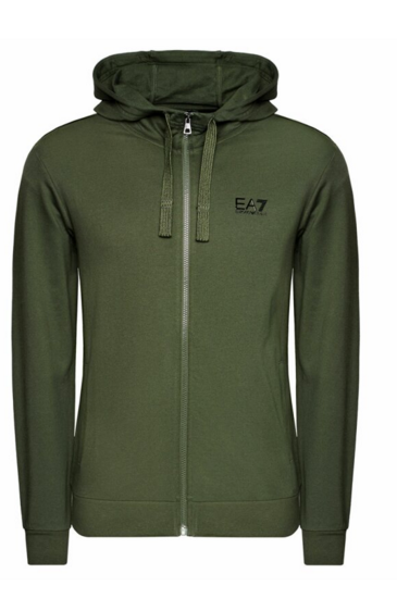 EA7 Zip Through Hooded Tracksuit Climbing Ivy Green
