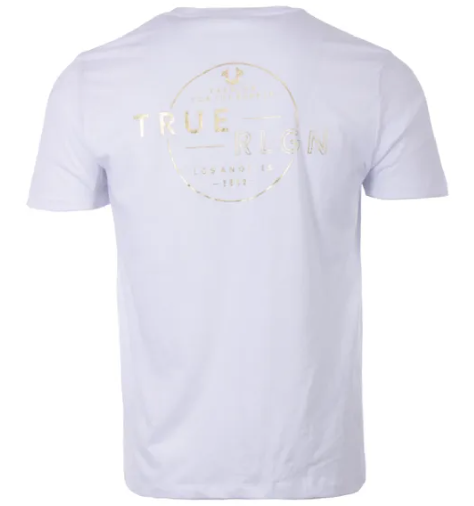 True Religion Back Print T-Shirt White