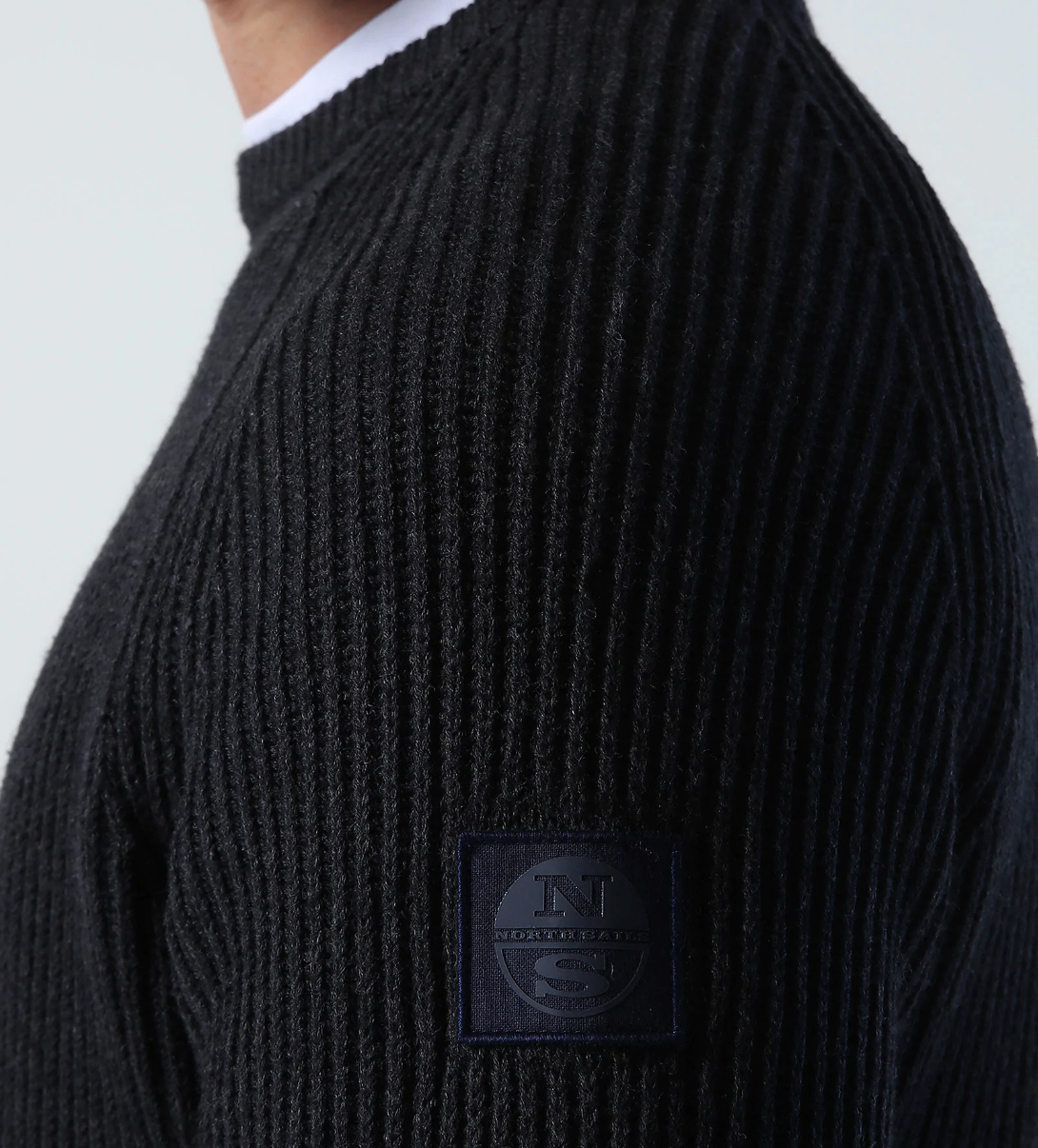 North Sails Ribbed Knitted Jumper Charcoal
