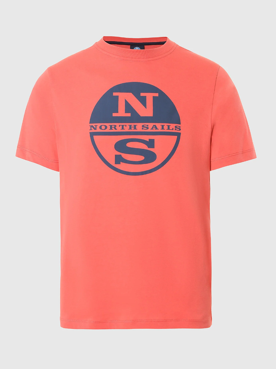 North Sails Big Logo Short Sleeved T-Shirt Spiced Coral