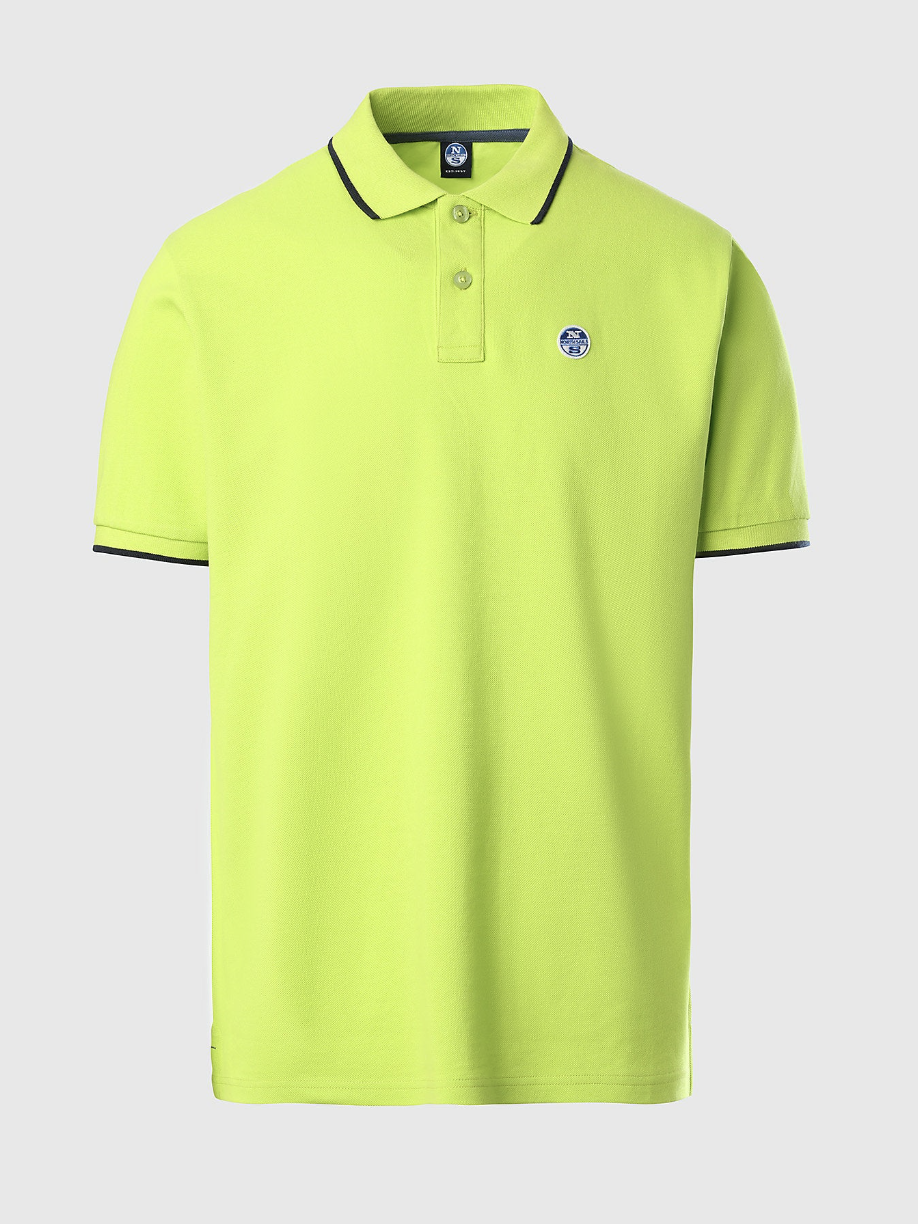 North Sails Tipped Polo Shirt Lime