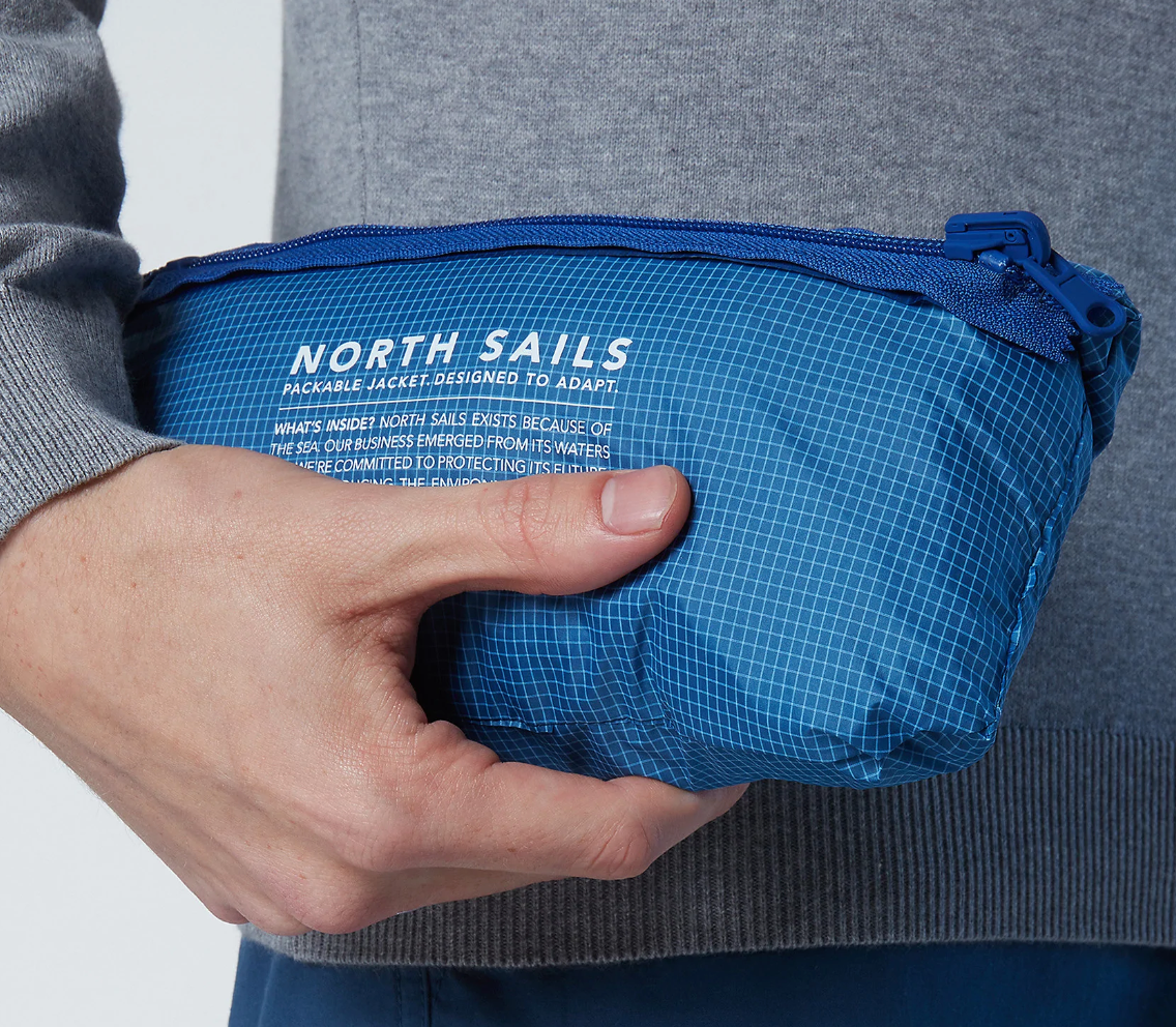 North Sails "Spinnaker" Packable Jacket Ocean Blue