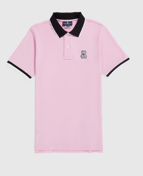 Psycho Bunny "Serge" Polo Shirt Pure Pink