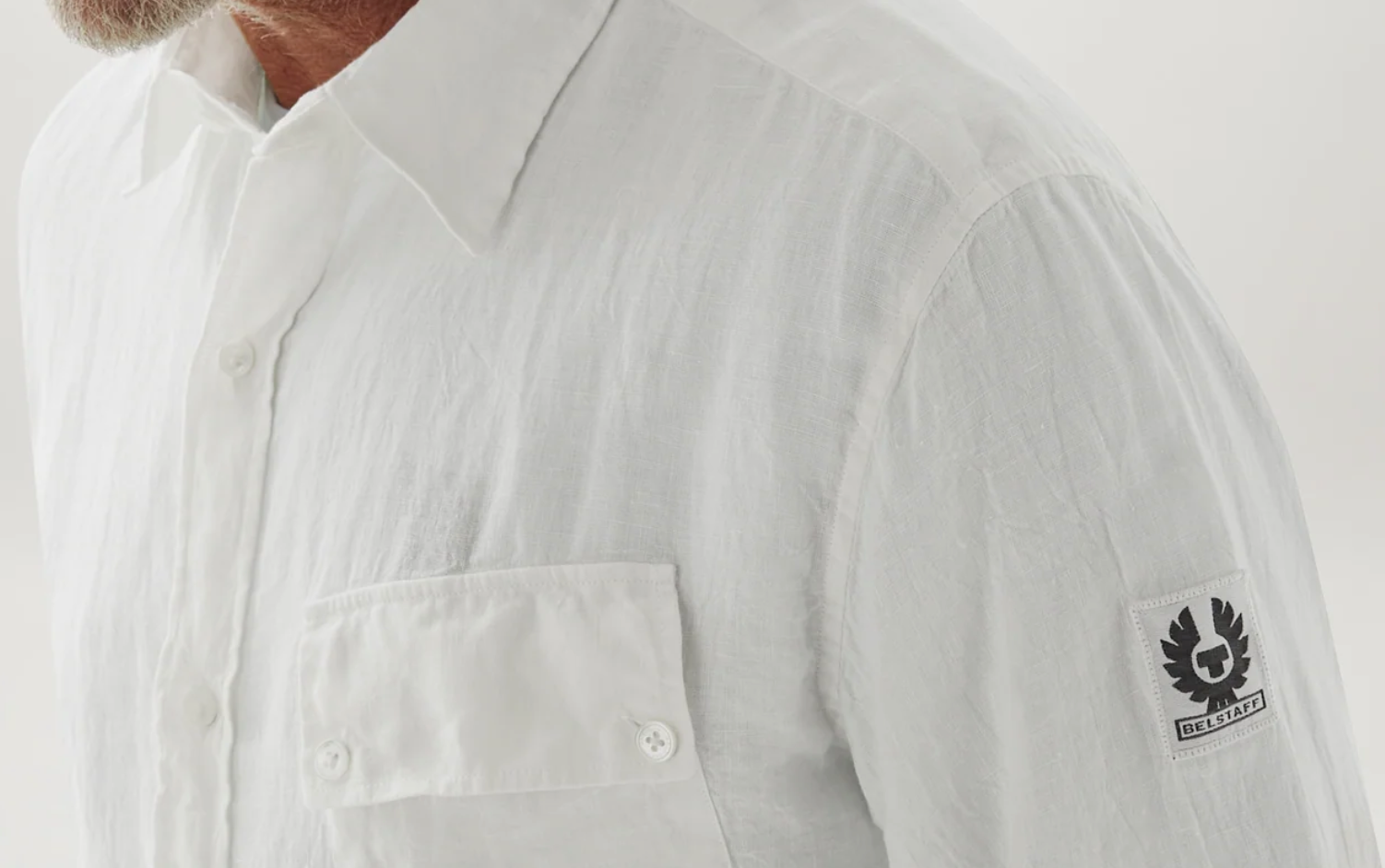 Belstaff Linen Pitch Shirt White