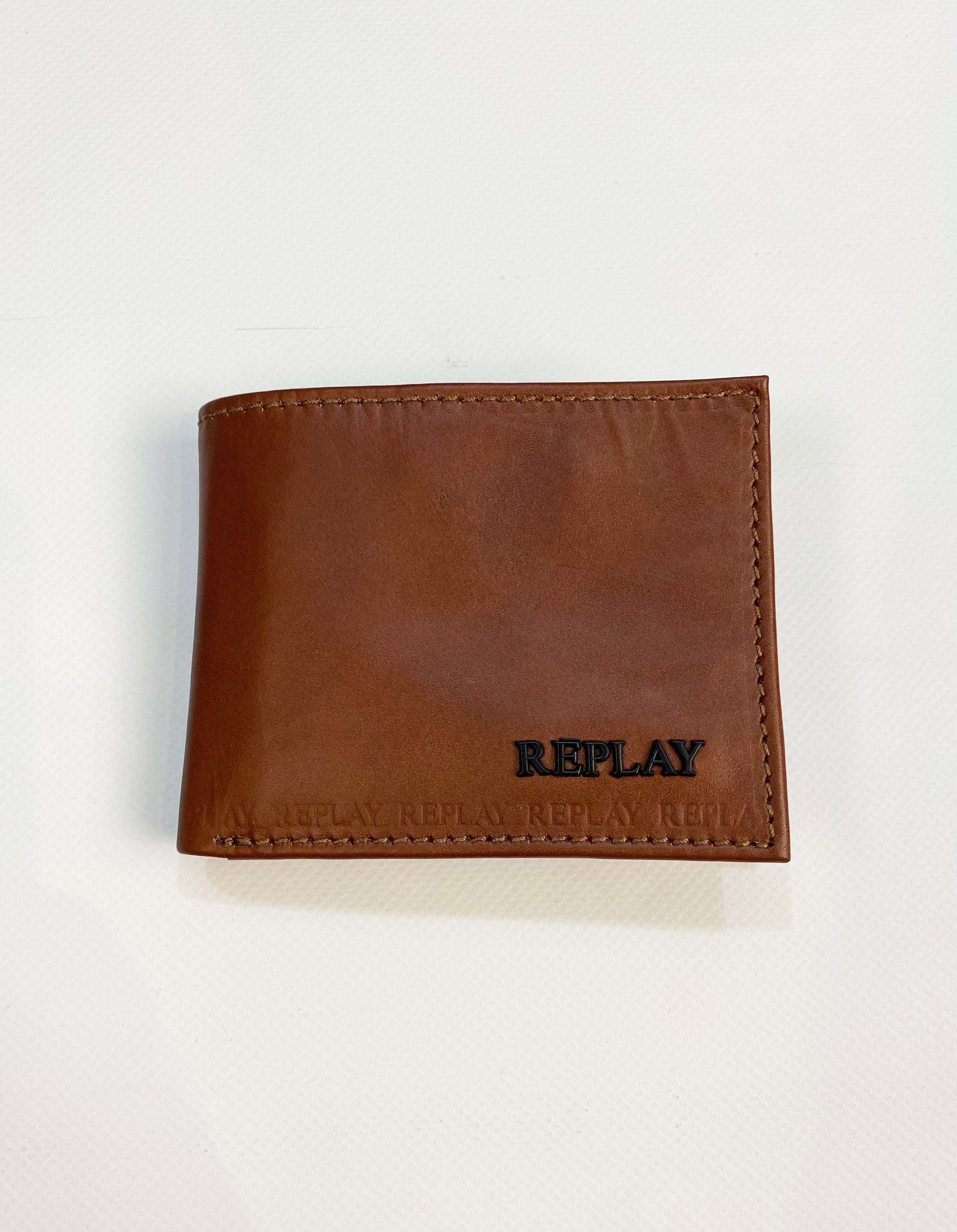 Replay Leather Wallet Tan