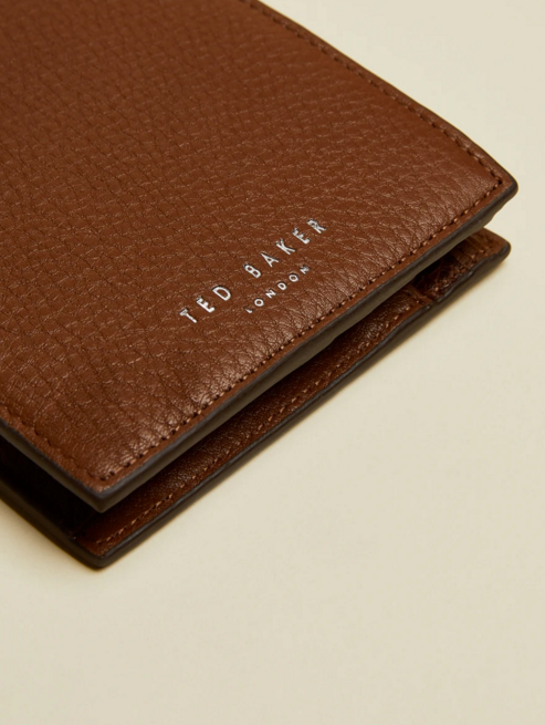 Ted Baker "Trubee" Leather Bifold Wallet Tan